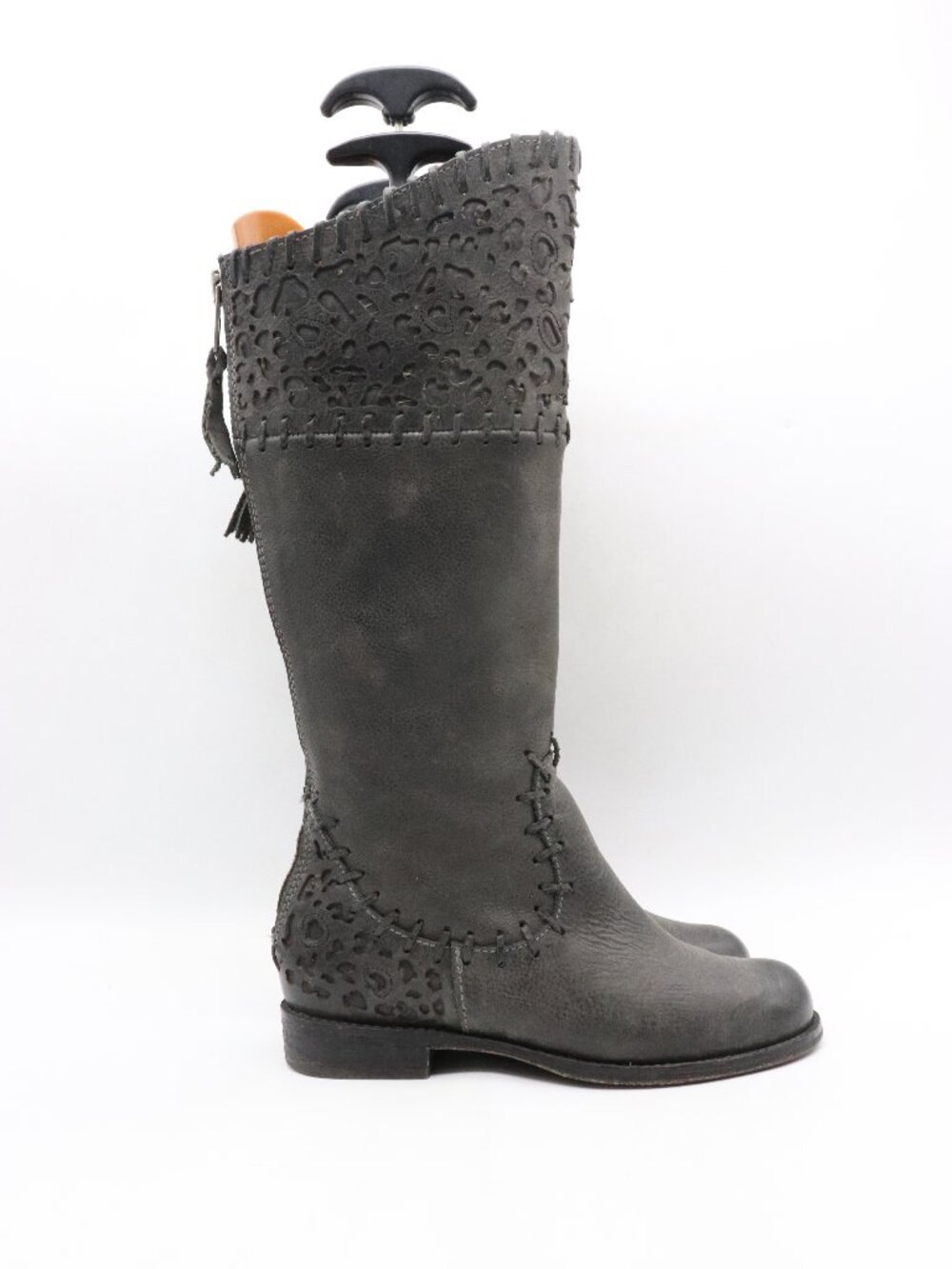 Corral Indie Spirit Charlie Riding Boots Women's Size 6.5 M Gray Distressed
